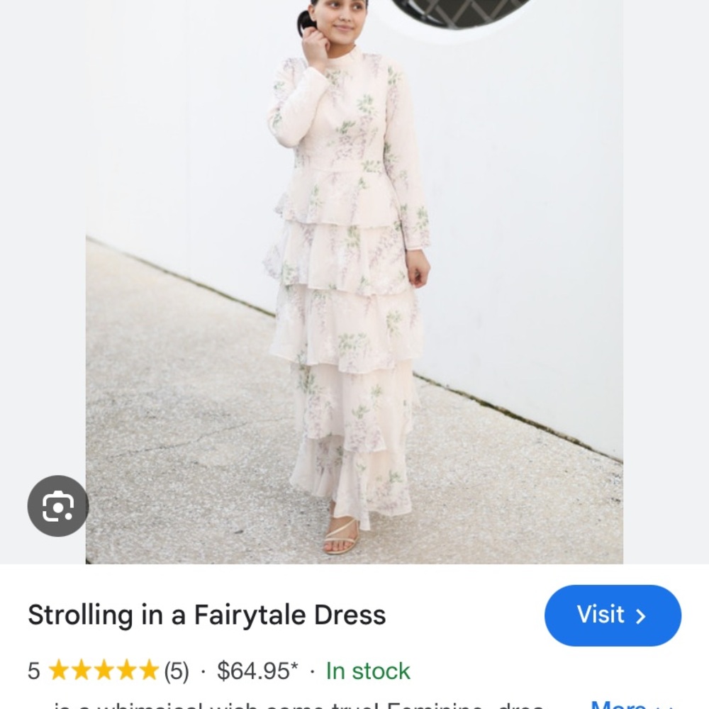 In search of strolling through fairytale dress